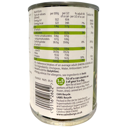 Sainsbury's Chickpeas In Water
