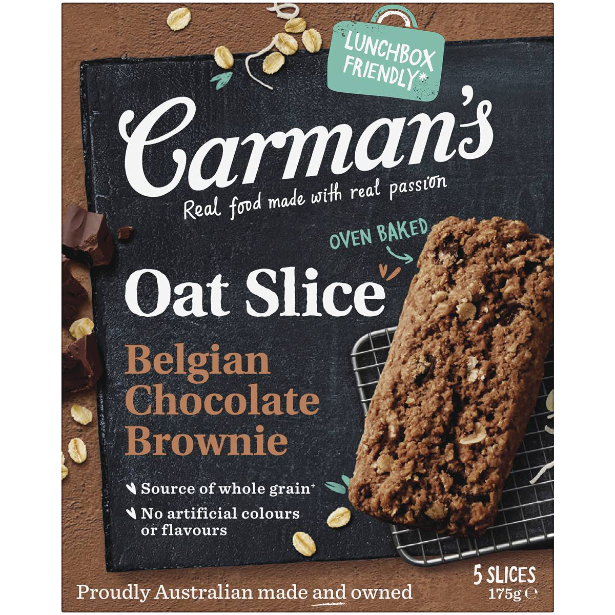 Carman's Oat Slice Begian Choc Brownie