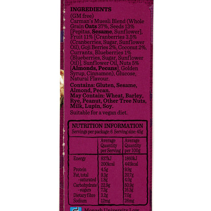 Carman's Super Berry Muesli Bars