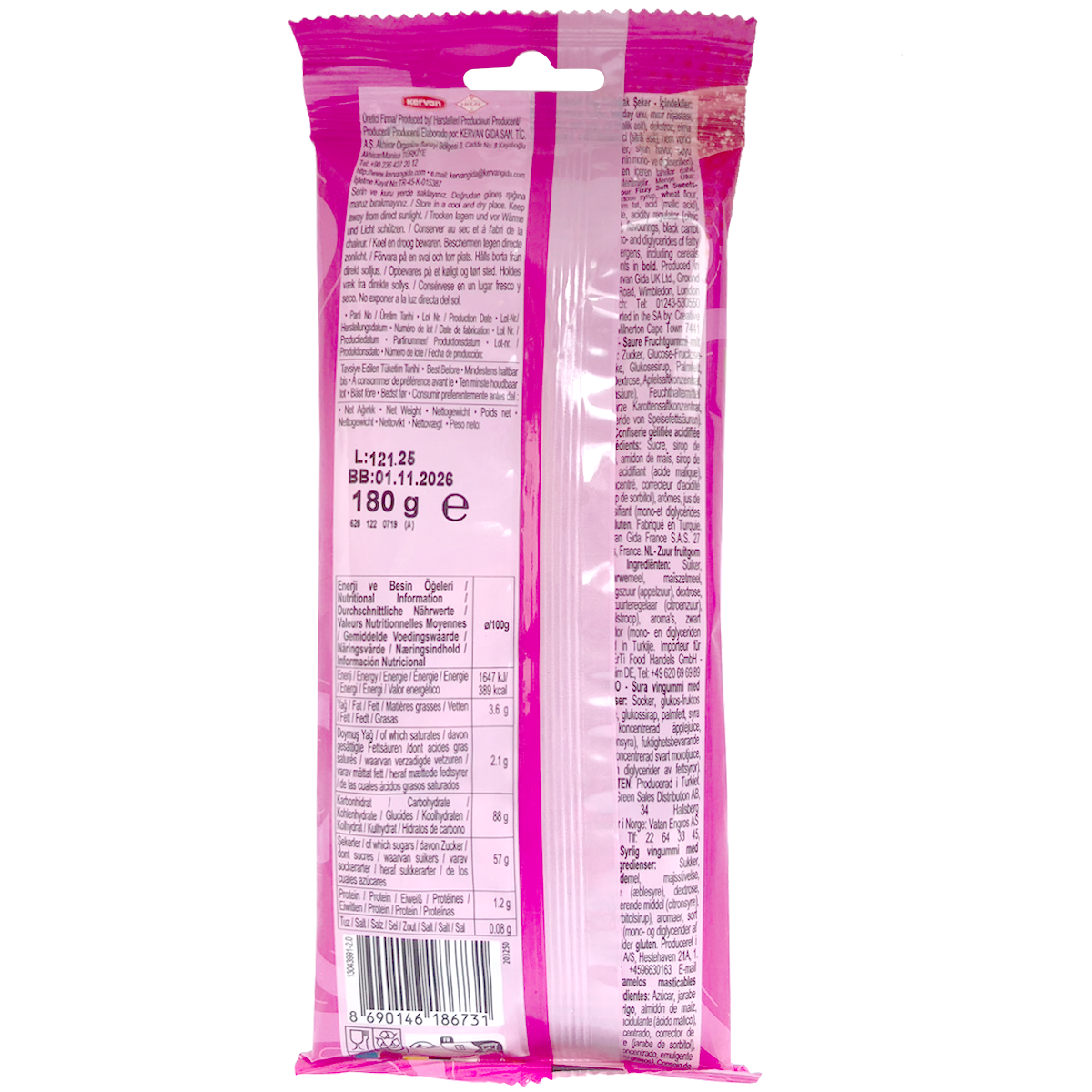 Bebeto Fizzy Strawberry Wacky Stick