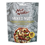 NUT WALKER Mixed Natural Toasted Unsalted nuts in 454g package, dry grocery snack featuring a variety of toasted nuts.