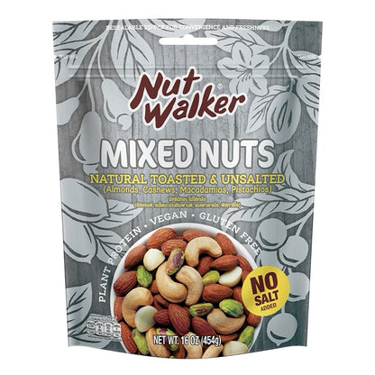NUT WALKER Mixed Nut Natural Toasted Unsalted 454g