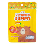 Mk Vitamin Gummy Lemon, lemon-flavored confectionery snack with bright yellow gummies and fruit-shaped design.