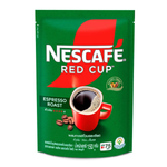 Cup of Nescafe Espresso Roast coffee drink in a glass, showcasing its rich, dark color and smooth texture.