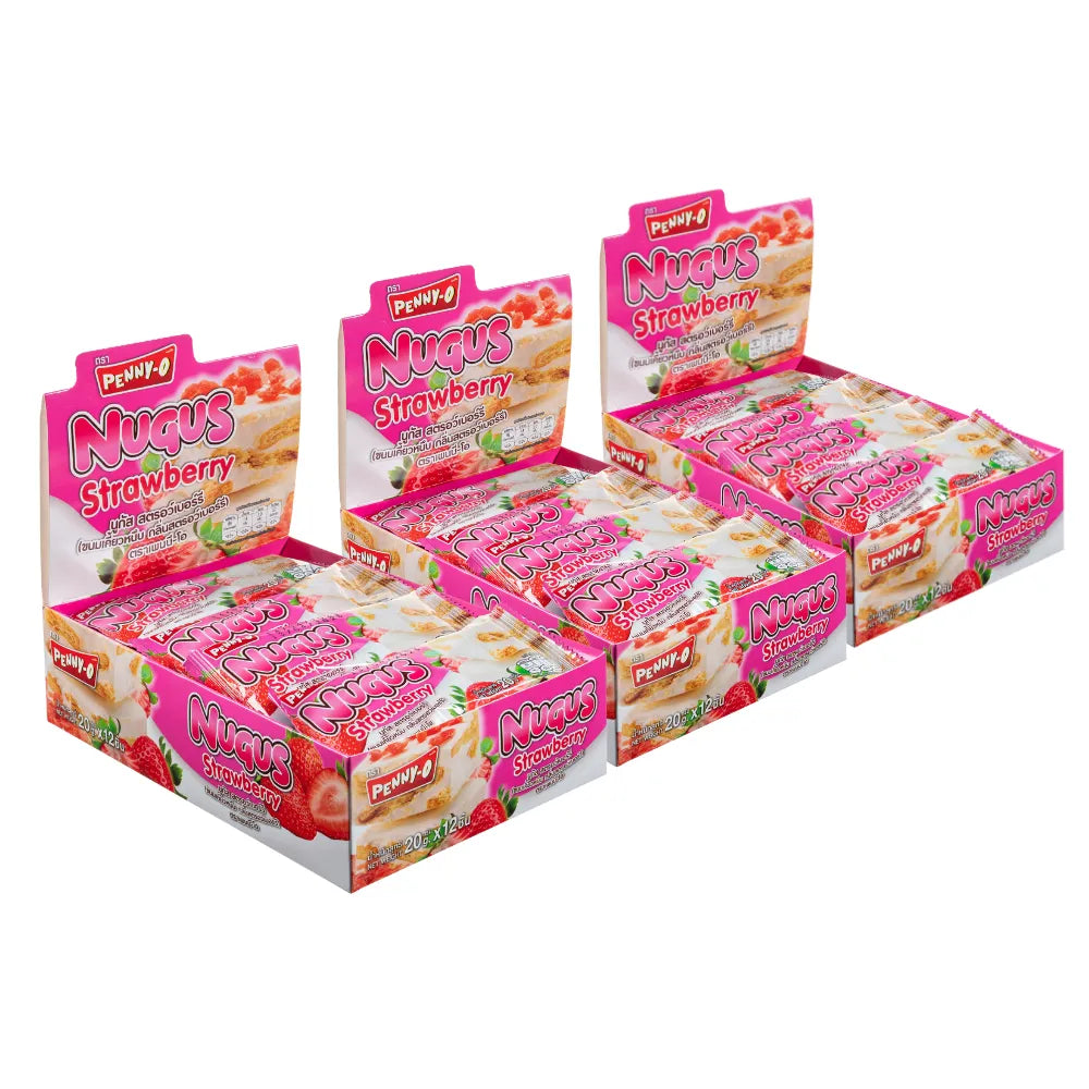 PENNYO PENNY-O Nugus Strawberry Flavor Pack 12pcs X 3