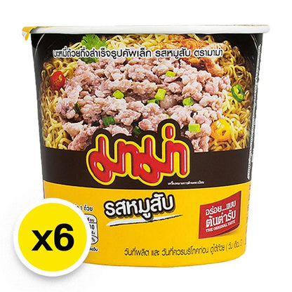 Mama Cup Instant Noodle Minced Pork 42g x6