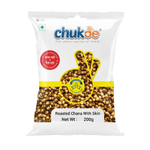 Baked Chickpeas from Chuk-De, crispy and seasoned snack in a resealable bag, ideal for healthy eating and on-the-go snacking.