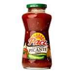 Mild Pace Picante Sauce in a jar, featuring fresh tomatoes, peppers, and herbs, perfect for adding flavor to meals.