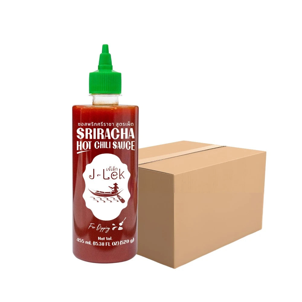 J-lek Sriracha Chili Sauce Spicy Formula Pack Of 12 Bottles 455ml