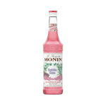 Monin Bubble Gum Syrup 700ml bottle, dry grocery product with pink-colored label and branding for flavoring beverages and desserts.