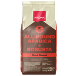 Aroma All Round Arabica Robusta coffee drink in a glass, showcasing its rich color and smooth texture.