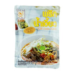MAE NOI Chili Bean Paste 500g jar, spicy Asian condiment, with red chili flakes and bean paste visible inside.