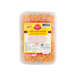 Somjit crispy noodle snack with cashews, bakery product featuring golden, crunchy noodles mixed with cashew nuts