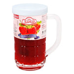 Empire Strawberry Jam 320g jar with red strawberry fruit and label, ideal for spreading on bread or toast.