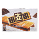 ORION Bichobi Chocolate Biscuit 125g, showing a close-up of the chocolate-coated biscuits in a colorful package.