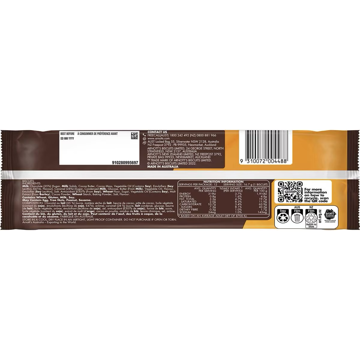Arnott's Chocolate Caramel Crowns