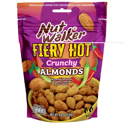 Nut Walker Fiery Hot Crunchy Coated Almonds