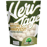 Heritage Dry Roasted Macadamias in a bowl, showcasing crunchy confectionery snack with golden-brown roasted nuts.