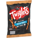 Jacob's Twiglets Original baked confectionery snacks in a bowl, showcasing the crunchy, twig-shaped snack pieces.