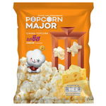 Major Popcorn Cheese Flavour confectionery snack in a bowl, showing crispy popcorn coated with cheese flavor.