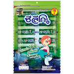 Seleco Crispy Seaweed Original snack, thin green seaweed sheets with crispy texture, close-up view of packaged confectionery snack.