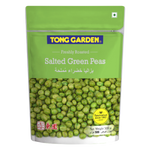 Tong Garden Salted Green Peas, crunchy green peas snack in a clear bag, showcasing salted green peas ready to eat.