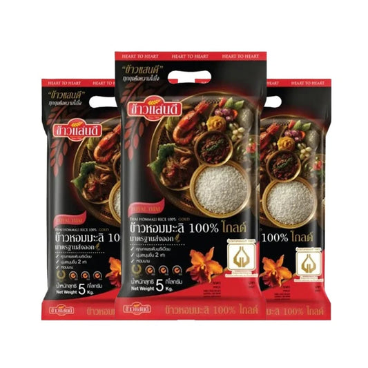 Sandee Hommali Rice 100% Gold 5kg x3