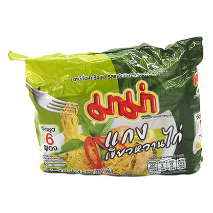 Mama Instant Noodles Chicken Green Curry Flavor 55g x6