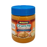 Coarsely ground peanut butter by McGarrett in a 340g jar, showcasing the textured, natural peanut spread.