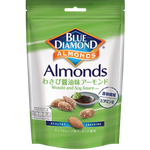 Blue Diamond Wasabi & Soy Sauce Almonds, confectionery snack with roasted almonds coated in wasabi and soy sauce flavor.