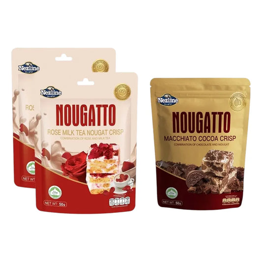 Nezline [3 Packs] Nougatto Nougat Crisp Nougat 50g