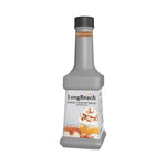 LongBeach Salted Caramel Sauce 900ml bottle, creamy caramel with a hint of salt, in a clear plastic container.