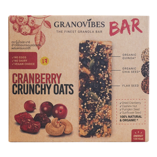 Granovibes Granola Bar Cranberry Crunchy Oat