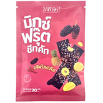 Rai Siriwat mixed fruit sheet cuts and mulberry confectionery snacks with colorful dried fruit slices on a white background.