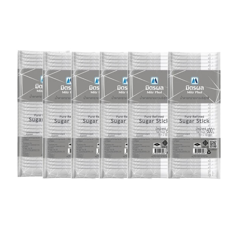 MITRPHOL Sugar Stick Pure Refined 100 Sachets 6g x6
