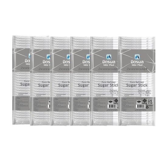 MITRPHOL Sugar Stick Pure Refined 100 Sachets 6g x6