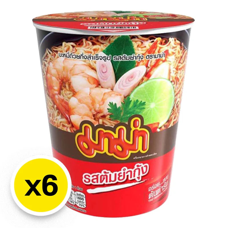 Mama Cup Instant Noodles Tom Yum Kung 60g x6