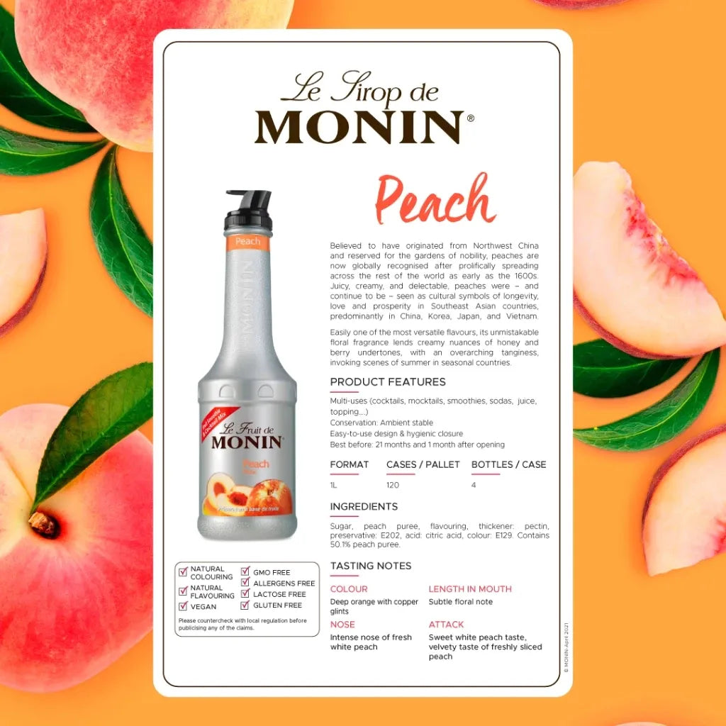 Monin Peach Fruit Mix 1000ml