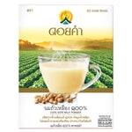 Doi Kham 100% Soya Powder drink mix in a package, ready for preparing soy-based beverages or smoothies.