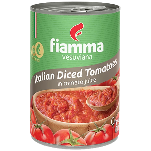 Fiamma Vesuviana Organic Tomatoes Diced in Organic Tomato Juice