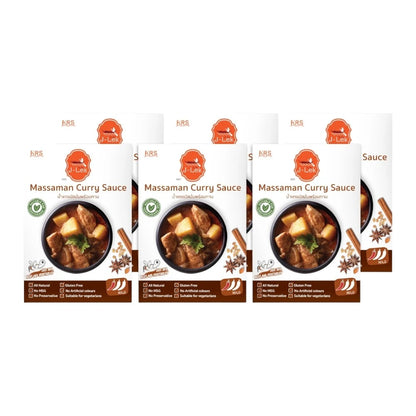 J-LEK Jae Lek Ready-to-eat Massaman Curry Paste Pack Of 6