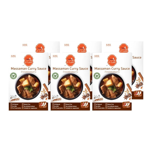J-LEK Jae Lek Ready-to-eat Massaman Curry Paste Pack Of 6