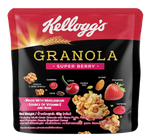 Bowl of Kellogg's Super Berry Granola with mixed berries and crunchy oats, ready to eat for breakfast or a snack.