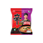 Nongshim Jay Fai Shin Ramyun Liquid Noodle Soup package, dry grocery product with spicy instant noodle flavor and branding.