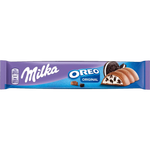 Milka Orero Original confectionery snack bar with creamy chocolate filling and crunchy wafer layers.