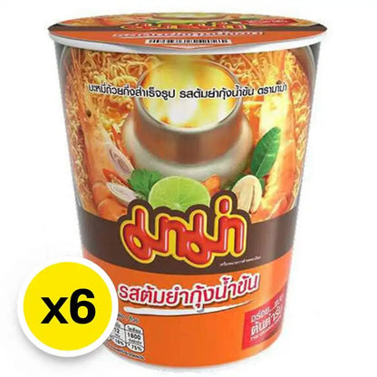 Mama Cup Instant Noodles Shrimp Creamy Tom Yum 60g x6