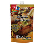Pure Food Black Pepper Marinade Sauce bottle, grocery product with black pepper flavor, perfect for marinating meats and vegetables.