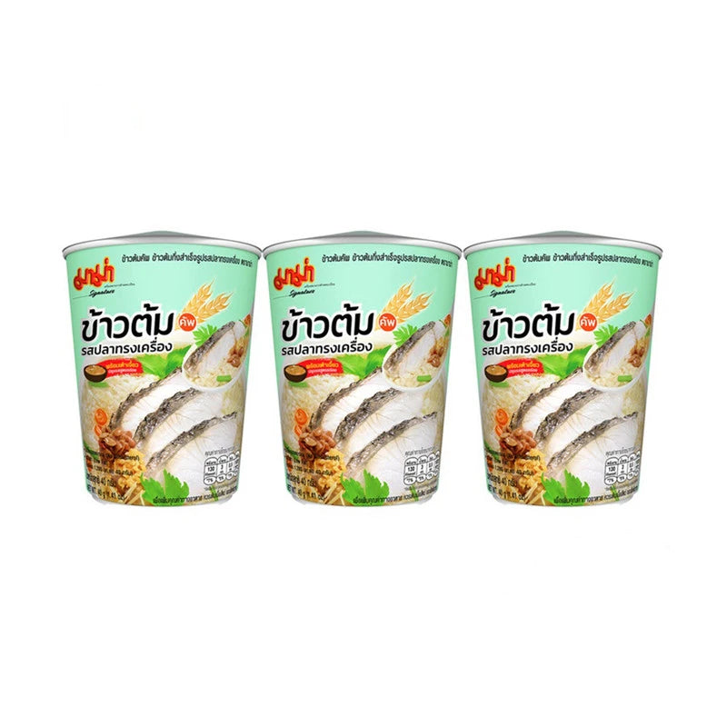 MAMA Rice Porridge Cup Fish Flavor Pack Of 3 Cups