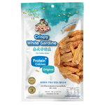 Chaolay Crispy White Sardine confectionery snack in a packaging with crispy texture and white color design.