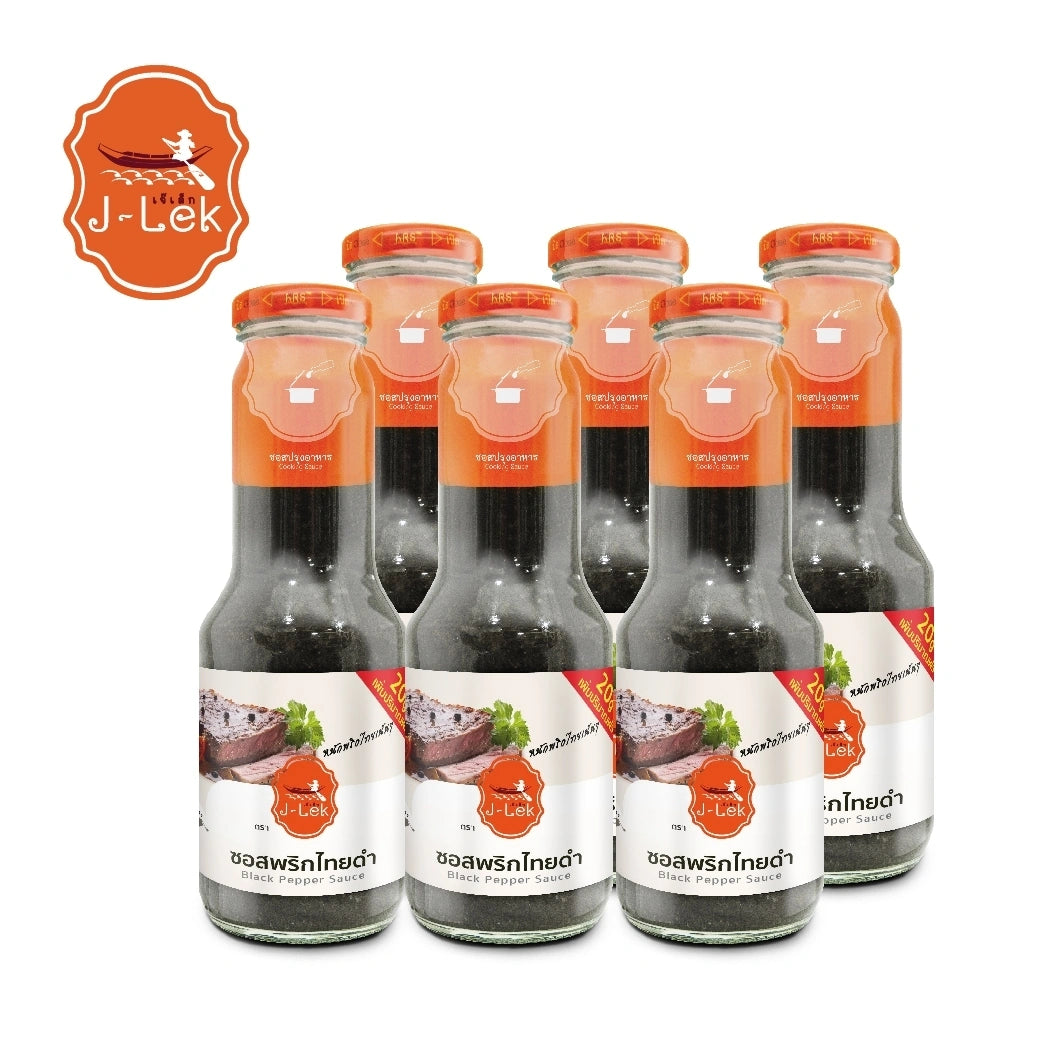 J-lek Jae Lek Black Pepper Sauce Glass Bottle Bottles 350g